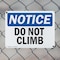 Signmission Do Not Climb, 10 in W x Rectangle, Plastic OS-2PACK-NS-P-710-L-11117 - alternate 3